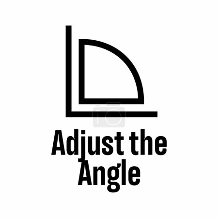 Illustration for "Adjust the Angle" vector information sign - Royalty Free Image