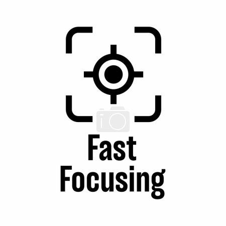 Téléchargez les illustrations : "Fast Focusing" vector information sign - en licence libre de droit