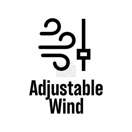Illustration for "Adjustable Wind" vector information sign - Royalty Free Image