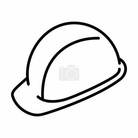 Ilustración de "Construction safety hard helmet" vector outline object - Imagen libre de derechos