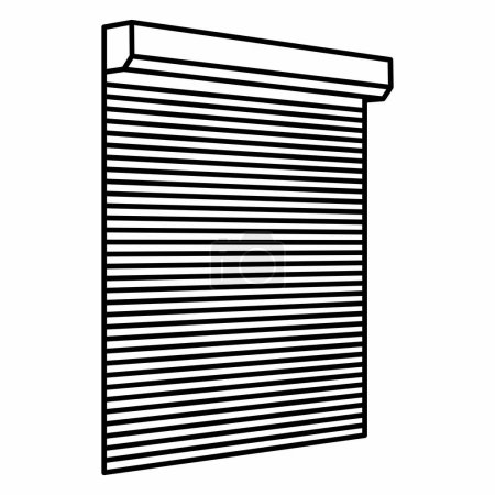 Illustration for Vertical window roller blinds, shades - Royalty Free Image