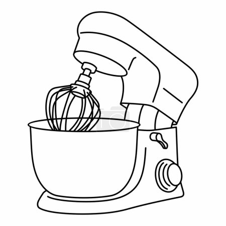 Illustration for Planetary mixer with a stationary bowl - Royalty Free Image