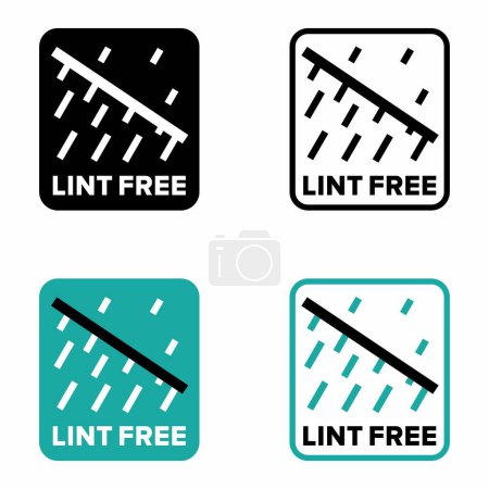 Ilustración de "Lint Free "signo de información vectorial - Imagen libre de derechos