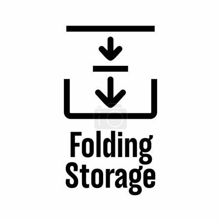 Illustration for "Folding Storage" vector information sign - Royalty Free Image