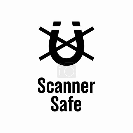 Ilustración de "Scanner Safe "signo de información vectorial - Imagen libre de derechos