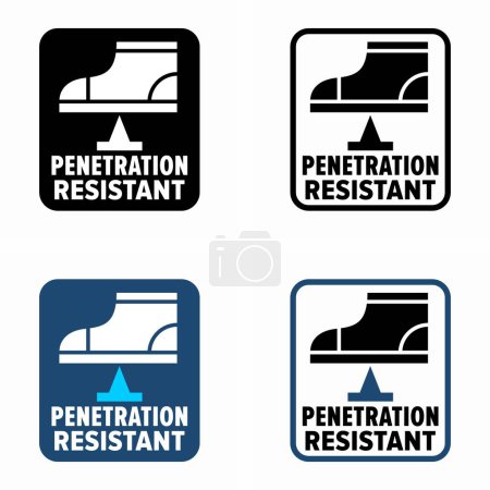 Ilustración de "Penetración resistente "signo de información vectorial - Imagen libre de derechos