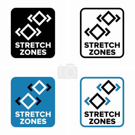 Illustration for Stretch Zones vector information sign - Royalty Free Image