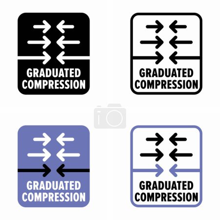 Illustration for Graduated Compression vector information sign - Royalty Free Image