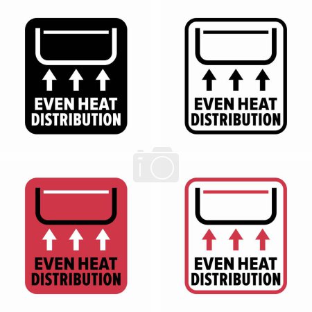 Illustration for Even Heat Distribution vector information sign - Royalty Free Image