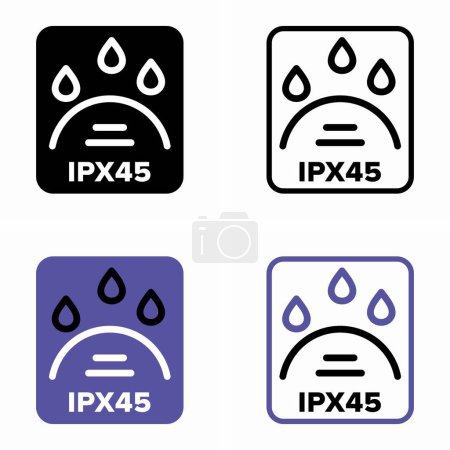 Illustration for IPX45 Waterproof vector information sign - Royalty Free Image