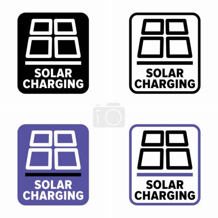 Téléchargez les illustrations : Panneau d'information vectoriel de charge solaire - en licence libre de droit