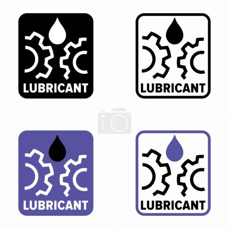Illustration for Lubricant property vector information sign - Royalty Free Image