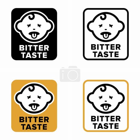 Ilustración de Bitter Taste vector information sign - Imagen libre de derechos