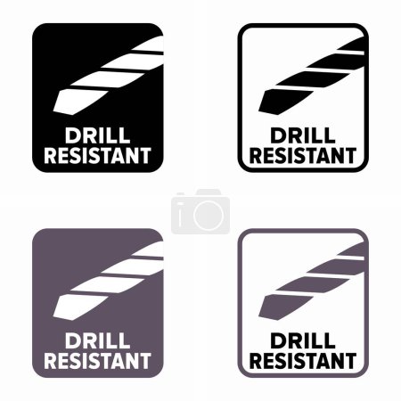 Illustration for Drill Resistant vector information sign - Royalty Free Image