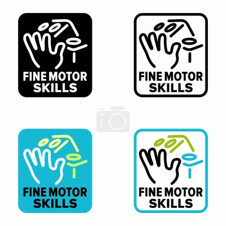 Illustration for Fine Motor Skills vector information sign - Royalty Free Image