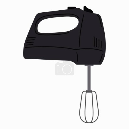 Illustration for Automatic electric hand mixer with a whisk - Royalty Free Image