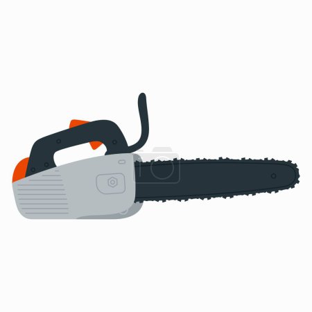 Illustration for Wireless chainsaw gasoline powered cutting tool - Royalty Free Image