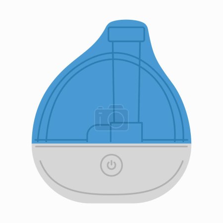 Illustration for Evaporative portable adjustable humidifier with water tank - Royalty Free Image