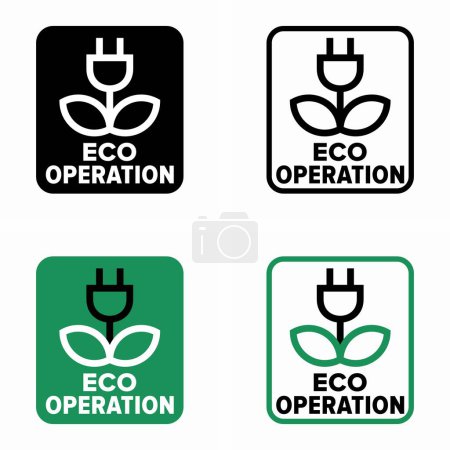 Illustration for Eco Operation vector information sign - Royalty Free Image