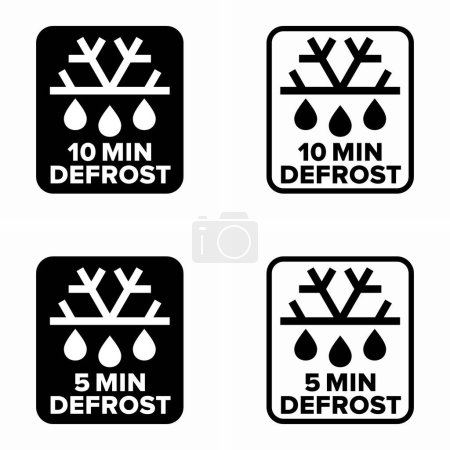 Illustration for 10 min defrost vector information sign - Royalty Free Image