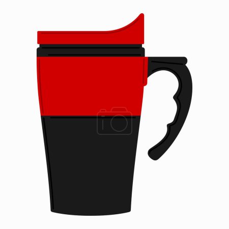 Téléchargez les photos : Tasse à café isolée Thermo tasse avec une poignée - en image libre de droit