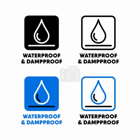 Waterproof and dampproof vector information sign