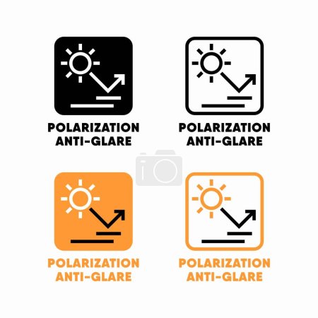 Ilustración de Polarización signo de información vectorial anti-deslumbramiento - Imagen libre de derechos