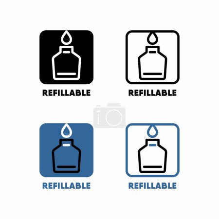 Illustration for Refillable property vector information sign - Royalty Free Image