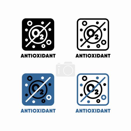 Illustration for Antioxidant propriety vector information sign - Royalty Free Image