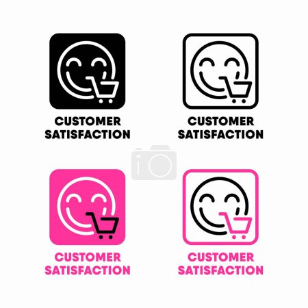 Illustration for Customer satisfaction vector information sign - Royalty Free Image