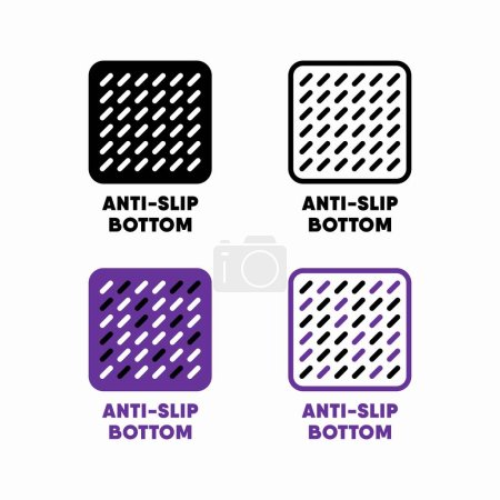 Illustration for Anti slip bottom vector information sign - Royalty Free Image