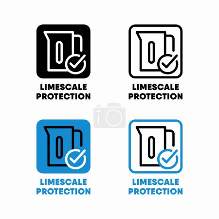 Illustration for Limescale protection vector information sign - Royalty Free Image