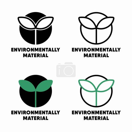 Ilustración de Signo de información vectorial material ambiental - Imagen libre de derechos
