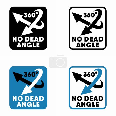 Illustration for No dead angle vector information sign - Royalty Free Image