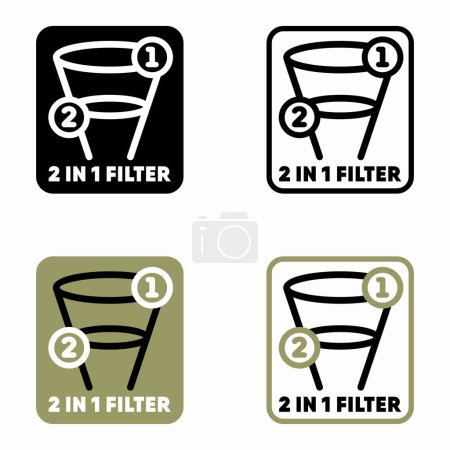 Ilustración de Señal de información de vector de filtro 2 en 1 - Imagen libre de derechos