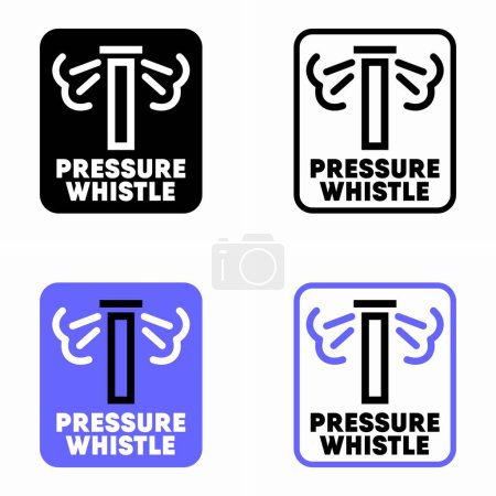 Illustration for Pressure whistle vector information sign - Royalty Free Image