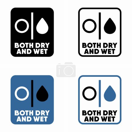 Illustration for Both dry and wet vector information sign - Royalty Free Image