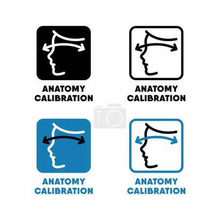 Illustration for Anatomy calibration vector information sign - Royalty Free Image