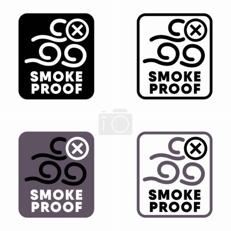 Illustration for Smoke proof vector information sign - Royalty Free Image