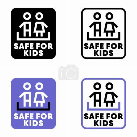 Téléchargez les photos : Signe d'information vectoriel sûr pour les enfants - en image libre de droit