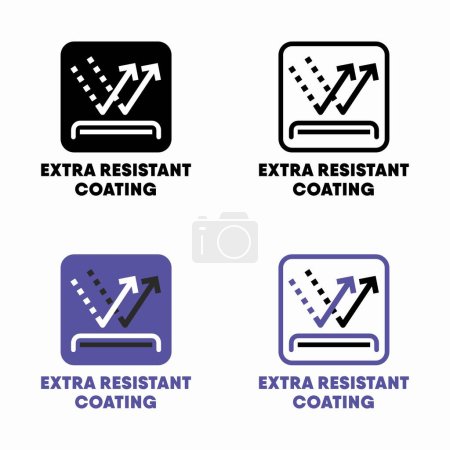 Illustration for Extra resistant coating vector information sign - Royalty Free Image
