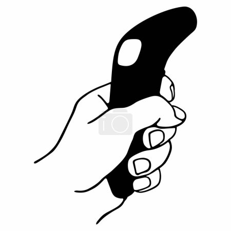 Illustration for Hand holds a digital detector - Royalty Free Image