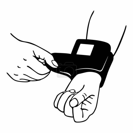 Téléchargez les photos : Dispositif médical au poignet humain - en image libre de droit