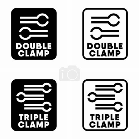 Illustration for Double and triple clamp vector information sign - Royalty Free Image