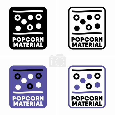 Illustration for Popcorn material vector information sign - Royalty Free Image