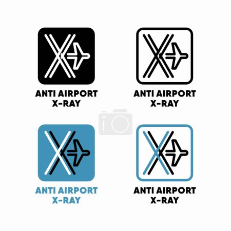 Téléchargez les photos : Panneau d'information vectoriel anti aéroport X-RAY - en image libre de droit