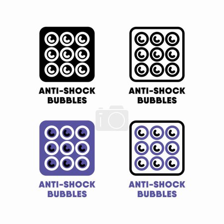 Ilustración de Anti shock-burbujas vector signo de información - Imagen libre de derechos