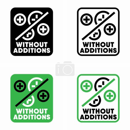 Illustration for Without additions vector information sign - Royalty Free Image
