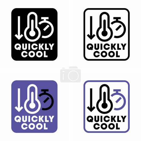 Illustration for Quickly cool vector information sign - Royalty Free Image