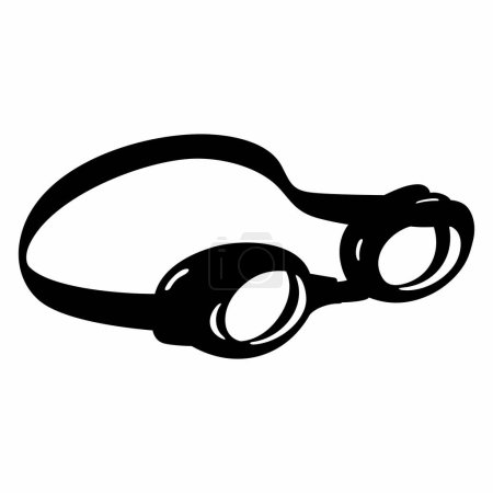 Illustration for Swimming goggles (safety glasses) vector illustration - Royalty Free Image